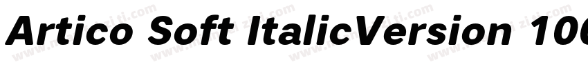 Artico Soft ItalicVersion 1000字体转换